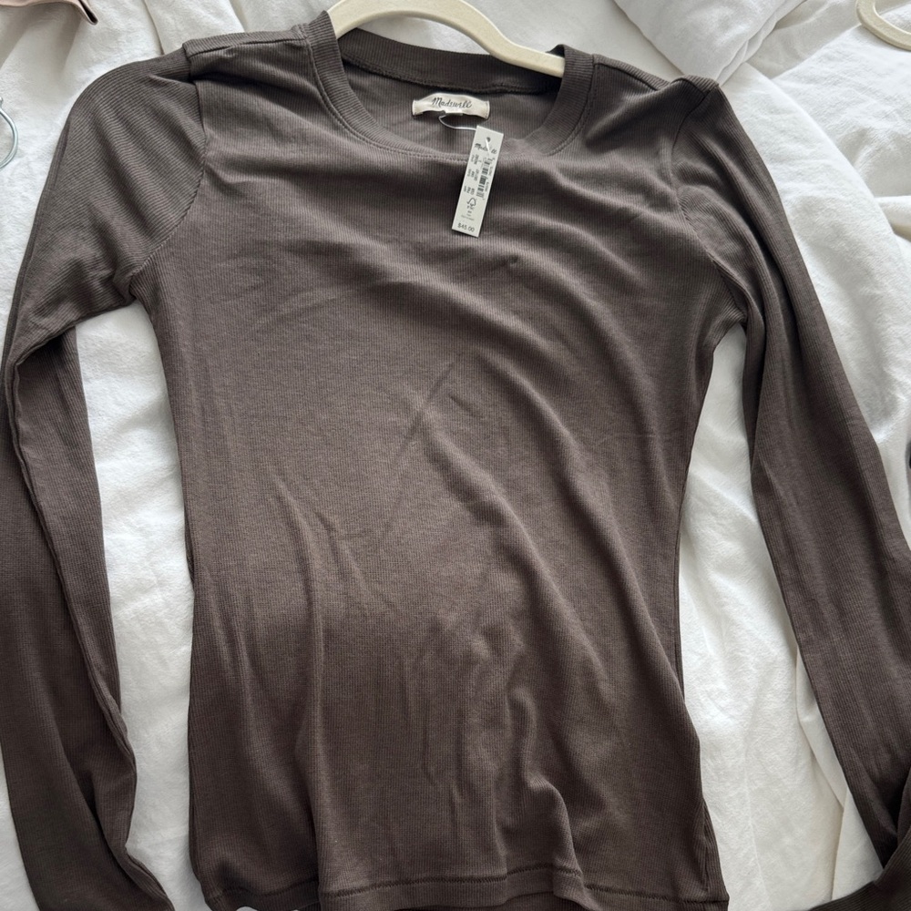 NWT Madewell Olive Green Long Sleeve Top S
